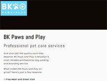 Tablet Screenshot of bkpawsandplay.com